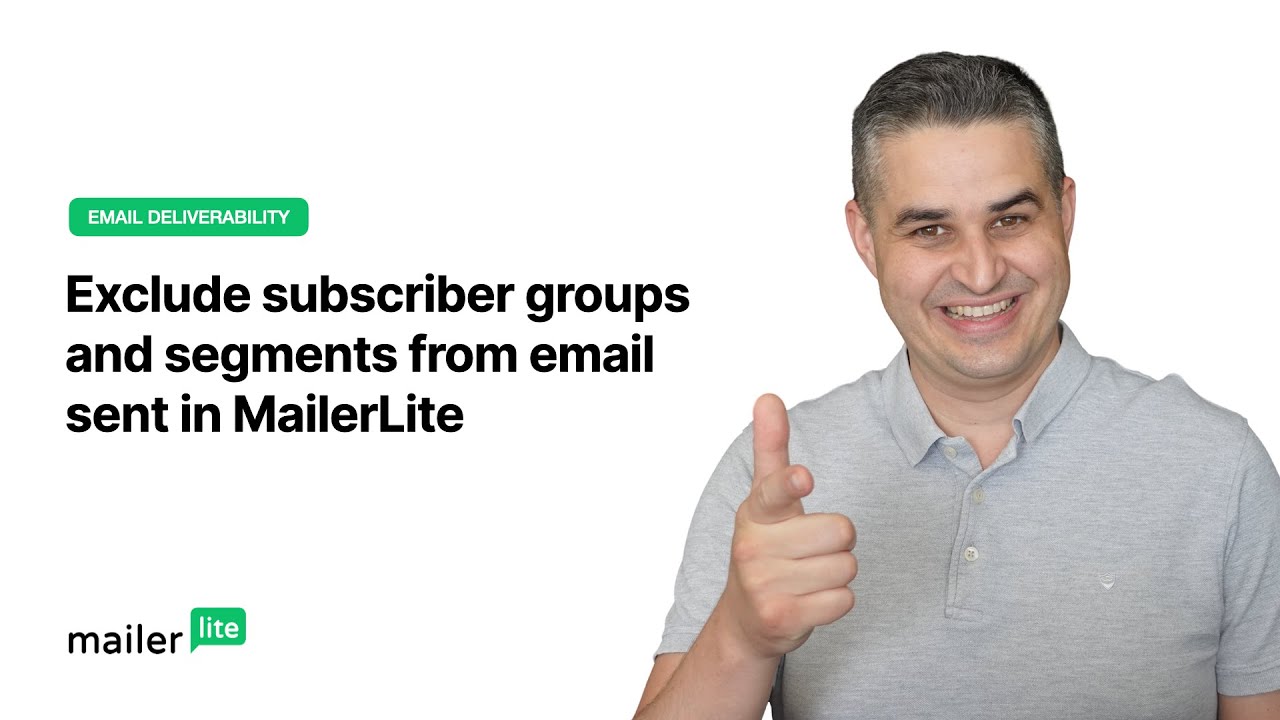 Exclude subscriber groups and segments from email sent in MailerLite