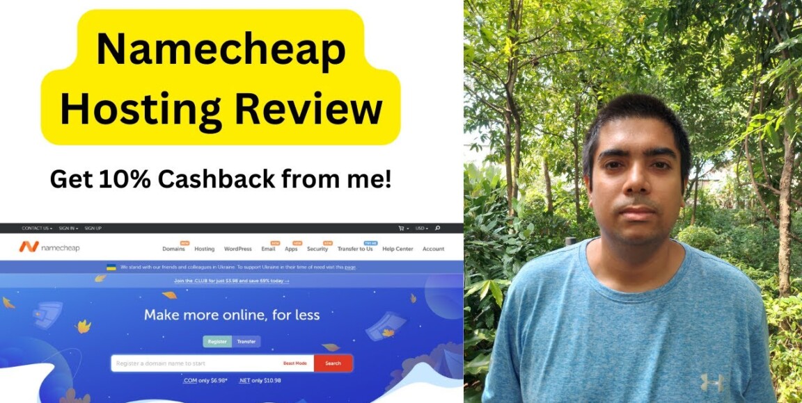 Namecheap Hosting Review - Get 10% Cashback or Rebate From Me